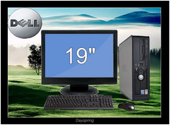 C2D 2.3GHZ 4G 750GB W7(32)19in LCD Dell Optiplex 330 360 745 755 Desktop