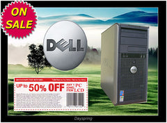 Dell PD 2.8GHZ 2GB 80GB Win7 Pro32bit GX520 GX620 GX745 Tower
